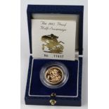 Half Sovereign 1985 Proof FDC boxed as issued