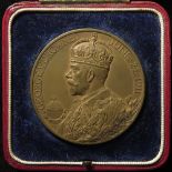 George V Coronation 1911 official Royal Mint large bronze issue by B. Mackennal, Eimer 1922, EF with