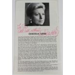 Ephemera - Autograph Theatre Programme Deborah Kerr with Ticket Oct 1972, Lyric Theatre (2)