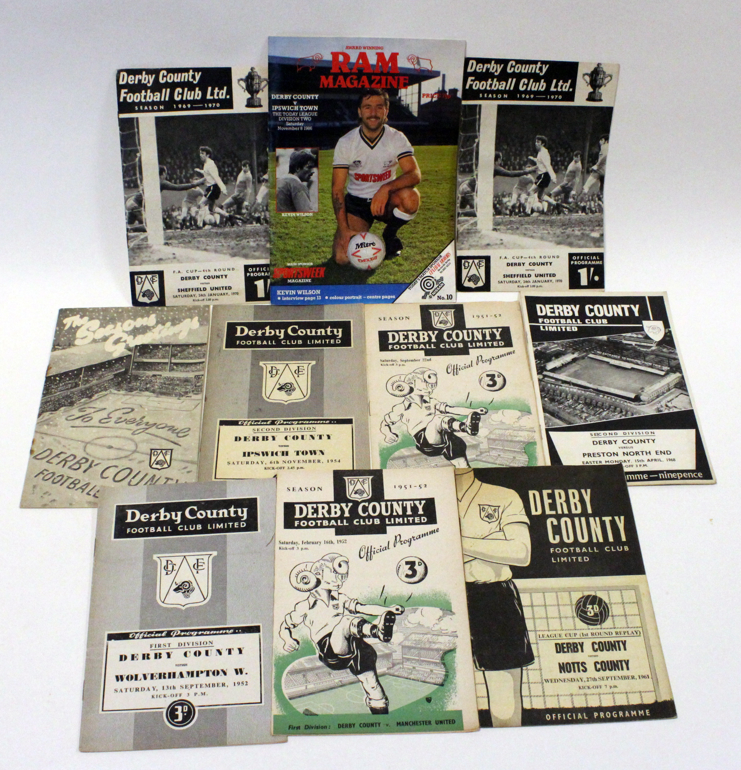 Derby County home games, c1951-1986, approx 10
