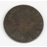 Farthing 1698, date in exergue, Peck 663, Fine.