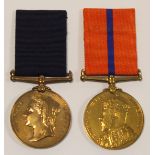 Metropolitan police - 1887 Jubilee Medal (PC L Beauchamp B.Div), and 1902 Coronation Medal in bronze