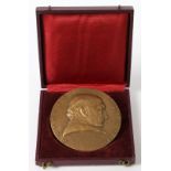 French Commemorative Medallion, bronze d.67mm: Jaques Copeau (theatre director and actor) 1887-1949,