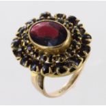 9ct Gold Garnet Ring size K weight 5.7 grams