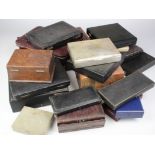 Boxes. A collection of approximately twenty boxes for jewellery, etc., including some victorian