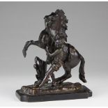 After Guillaume Coustou (1677 - 1746), Bronze "Marley Horse", approx 21cm tall