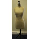 Tailors female mannequin, number '24' to front, on metal stand, total height 148cm approx.