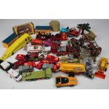 Box of diecast toys, including Dinky, Matchbox etc.