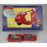 Coca Cola Miniature Pedal Scooter, limited edition, with certificate, contained in original box,