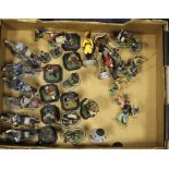 Lead Soldiers. A collection of thirty-six painted lead soldiers, makers include, Britains,