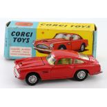 Corgi Toys no. 218, Aston Martin D.B.4, contained in original box