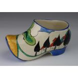 Clarice Cliff Bizarre Fantasque Newport Pottery clog / shoe