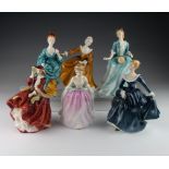 Royal Doulton figurines. A collection of six Royal Doulton figurines, comprising, Olga (H.N.