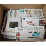 Large box housing approx 600 unsorted GB FDC's (qty)