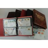 Large box packed with unsorted GB FDC's and some Commemorative Covers, loose and in albums (qty)