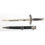 German Nazi 1st type Luftwaffe dagger with scabbard, no makers mark to blade. A nice original