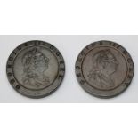 GB Copper Cartwheel Twopences 1797 (2) GF and nVF