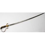 German Nazi Army officers sword, blade maker marked 'Clemen & Junge' Solingen. No scabbard. Sold a/