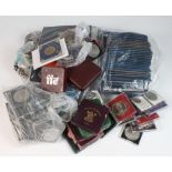 GB Crowns, commemoratives and sets, mid-20thC to modern, a stacker box full, silver noted.