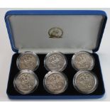 GB Crowns (6) 1887 - 1892. Average GF in hard plastic capsules and housed in a Coincraft case