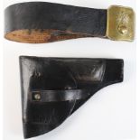 French WW2 Police 7.65mm unique pistol holster and belt