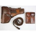 Chinese type 54 7.62x25 Tokarev Korean Holster, cross strap and mag pouches