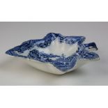 Salopian blue and white pickle dish 143mm