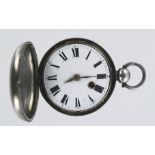 George IV Silver Hunter pocket watch, hallmarked Birmingham 1823. The movement signed "Deacon,