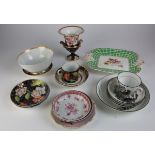 Collection of twenty plates, bowls, teacups etc., circa 19th century and later, makers include