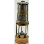 Miners Lamp. An original brass & steel 'E. Thomas & Williams Ltd, Aberdare, Wales, Type No. 1'