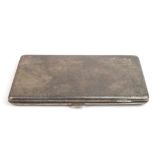 Silver cigarette case, stamped 'Sterling Silver', gilt lined, weight 6.5 ounces approx., 8.3cm x