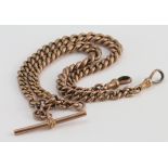 9ct Gold "T" bar pocket watch chain. Length approx 40cm and weighing 23.1g