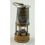 Miners Lamp. An original brass & steel 'E. Thomas & Williams Ltd, Aberdare, Wales, Type No. G2 or