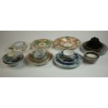 Collection of nine pieces of Chinese ceramics, circa 19th century, comprising plates, bowls &
