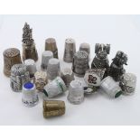 Twenty (approx.) advertising, place name & novelty thimbles