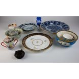 Collection of eleven mostly European ceramics, circa 19th century and later, including plates,
