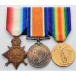 1915 Star Trio to 1530 Pte D G Howell Norfolk Rgt. GVF (3)