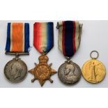 1915 Star Trio (113356 F Wilmer STO.1.RN), (ACT L.S.RN on pair), and Royal Fleet Reserve LSM GV (