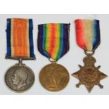 1915 Star Trio to 8371 Gnr W Young RFA. VF (3)