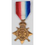 1914 Star named 14491 Dvr W Green RE. Entitled to a Silver War Badge. Lived Loughborough. GVF (1)