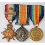 1914 Star + Aug-Nov clasp and Rosette Trio to 7747 Pte H Bunn 2/W.Rid:R. His medal card shows him as