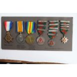 1914 Star Trio (entitled to clasp & rosette) to T-20666 Dvr G Garlick ASC. Plus 3x Driving Medals.