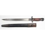 Bayonet: An India Pattern short MKII Bayonet Ricasso marked 'GRI' MKII. 4:43. (1943) & R.F.I. (Rifle