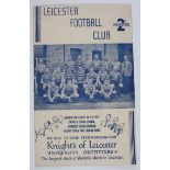 Leicester Rugby Union 12 page programme for match vs Northampton played on 25/02/1939 the