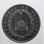 Djibouti 100 Francs 1977 Essai KM#EE7 BU in the original Monnaie de Paris sleeve
