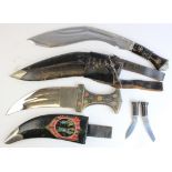 An attractive tourist knife Arab Jambiya. Chromed, traditional blade 8" with all metal handle and