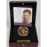 Alderney Five Pounds 2005 "Prince Harry" Gold Proof FDC boxed as issued, this number 73 out of 150