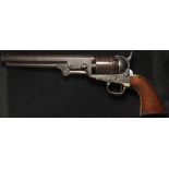 Revolver: A fine Colt Model 1851 Navy Revolver. Serial Number: 14818 matching including rammer.