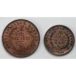 British North Borneo (2): Half Cent 1886H and One Cent 1886H, both GEF to AU with lustre.
