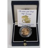 Half Sovereign 1990 Proof FDC boxed as issued